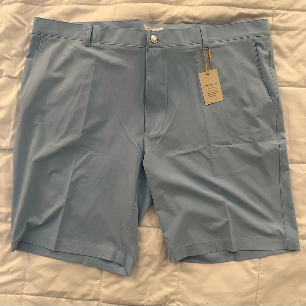 Peter Millar Crown Sport Shackleford Golf Shorts | Men’s 44 | Blue NEW